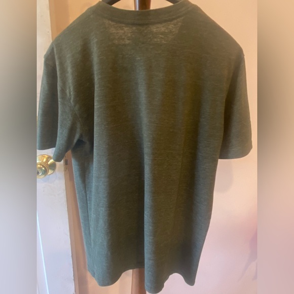 MENS MEDIUM DARK HEATHER-GREEN RETRO LAKE TAHOE FOREST TEE - Picture 4 of 5